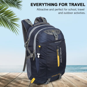 AEROCRAFT Ultimate Waterproof Travel Backpack Camping Hiking Trecking Bag With Rain Cover Rucksack – 45 L (Blue)