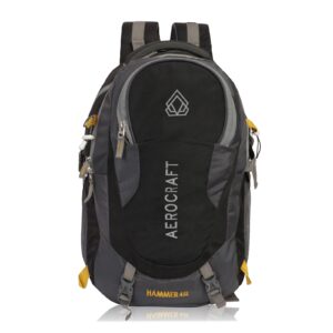 AEROCRAFT Large Backpack Hammer 45L- Hi Storage Travel Laptop Backpack (Black)
